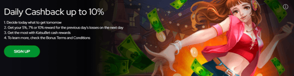 katsubet casino cashback